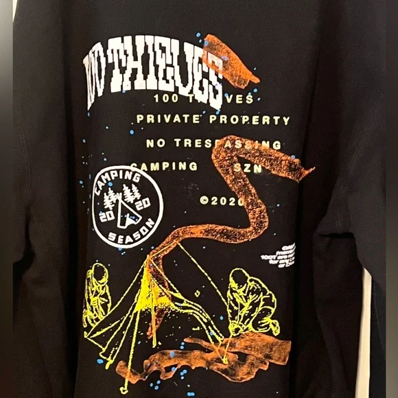 100 Thieves Camping SZN Hoodie - Picture 2 of 5